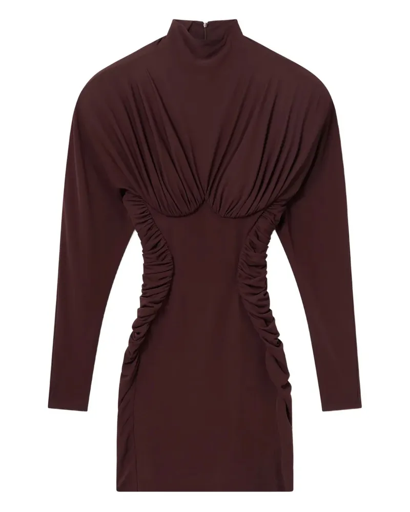 Stella McCartney kurzes Kleid mit hohem Nacken mit Rüschen 2105