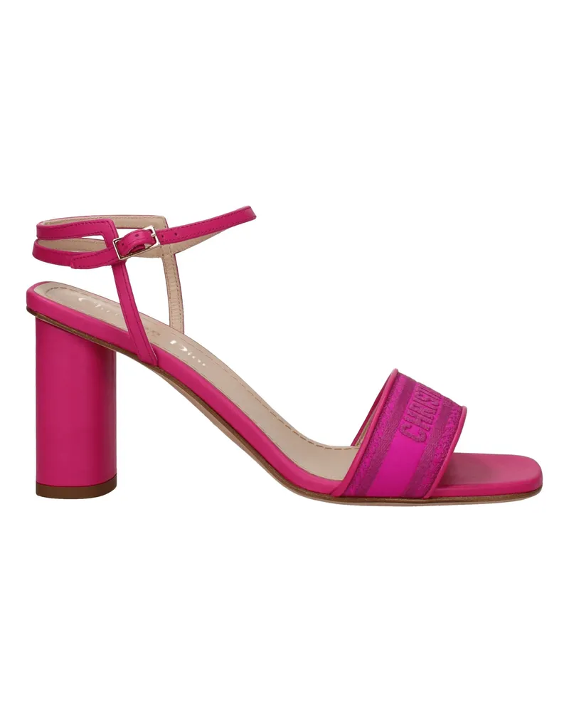 Dior Damens Sandalen Stoff Fuchsia -