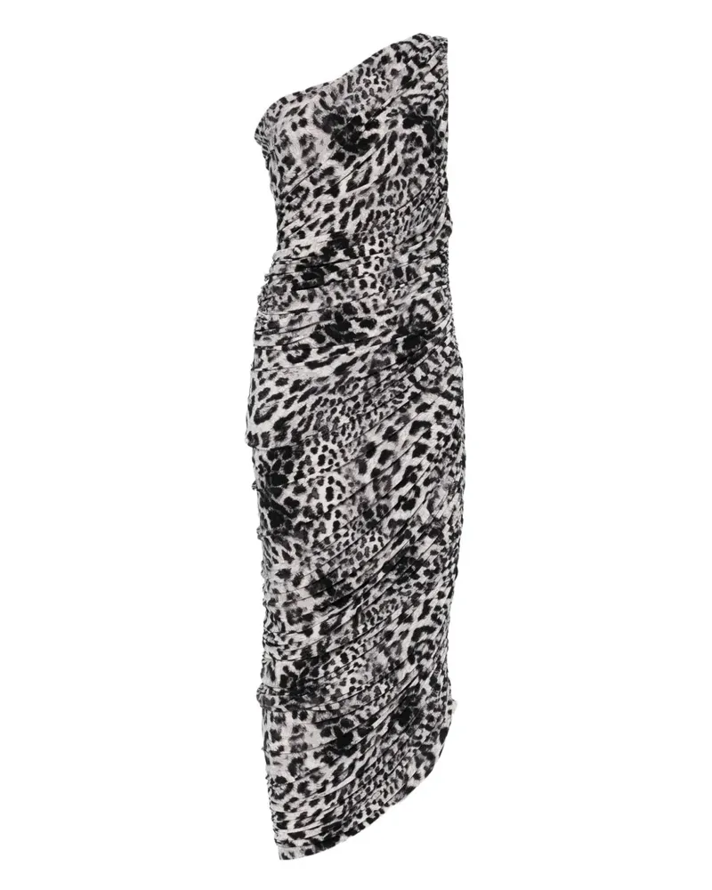 Norma Kamali Diana Midi Kleid Animal