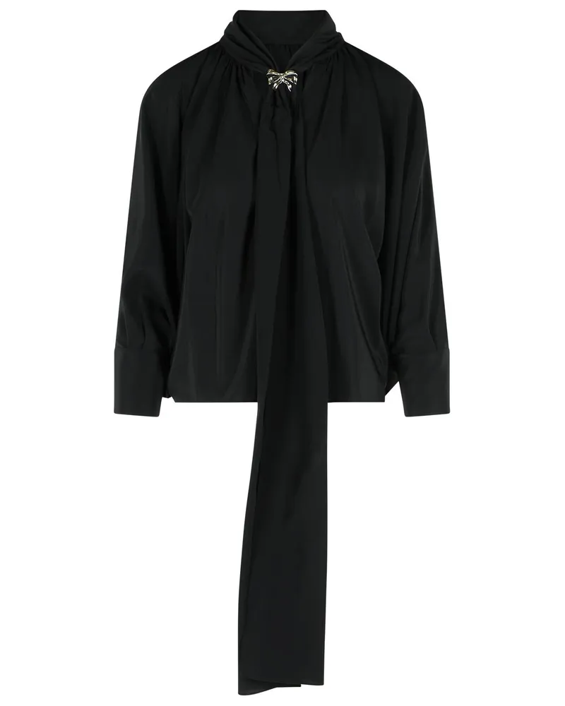 Max Mara Leonida' schwarzes Seidenhemd Black