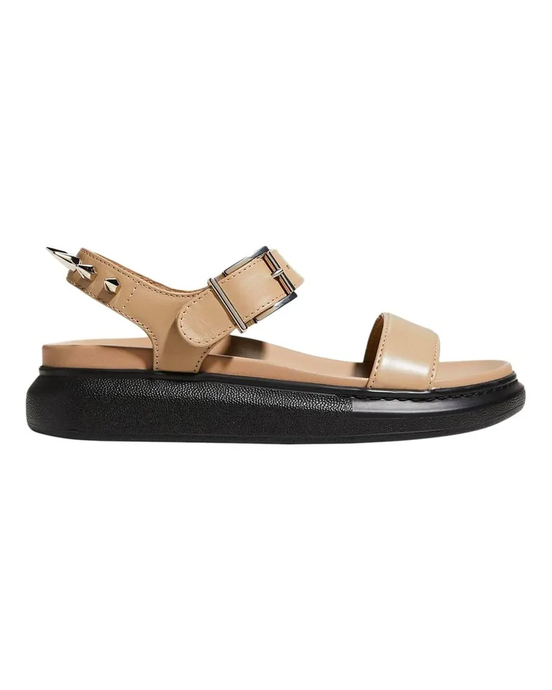 Alexander McQueen spitzen Ledersandalen Beige