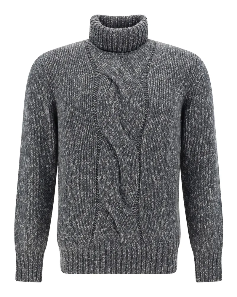 Brunello Cucinelli hoher Nackenpullover Grau
