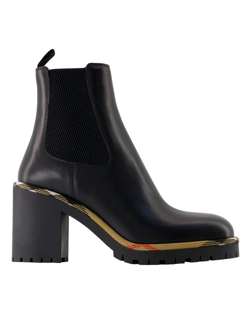 Burberry Schotter 70 Knöchelstiefel  Leder schwarz Black