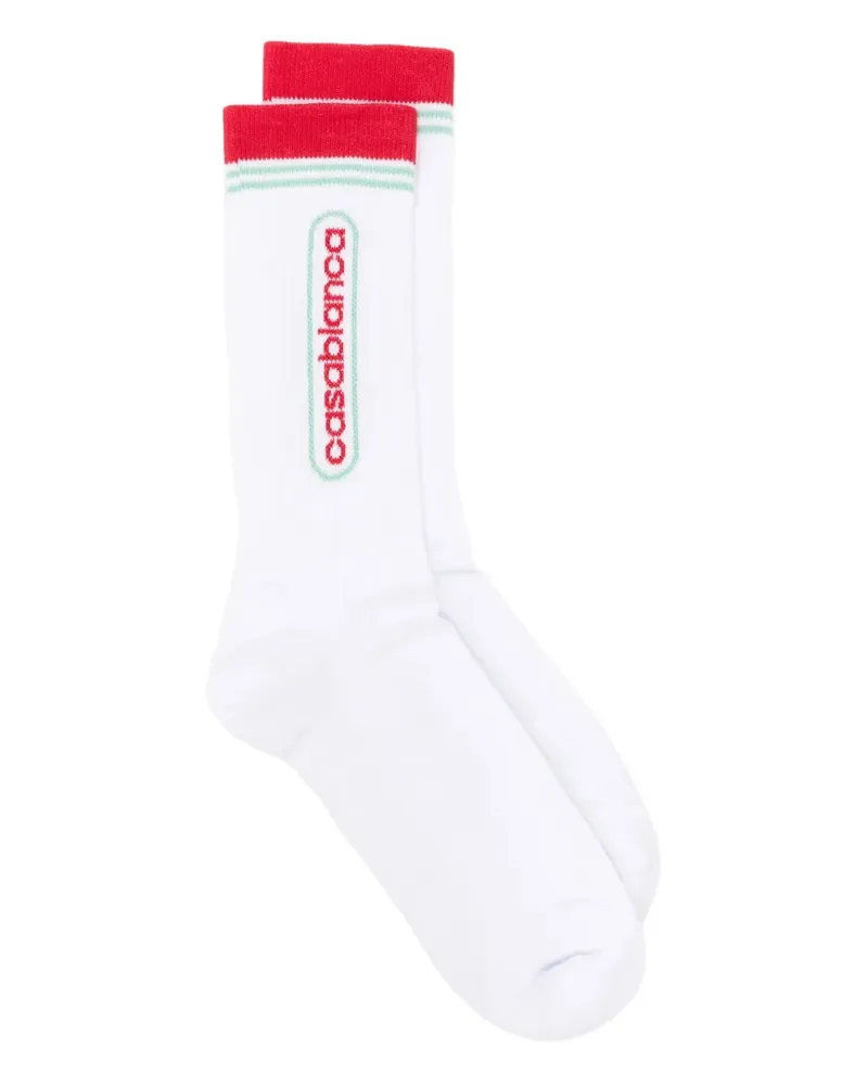 Casablanca Paris Fuji Traumsocken mit Stickerei White