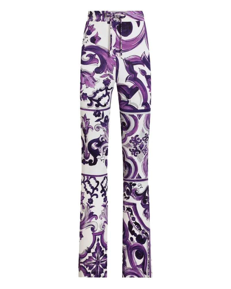 Dolce & Gabbana Maiolica Printhose Purple