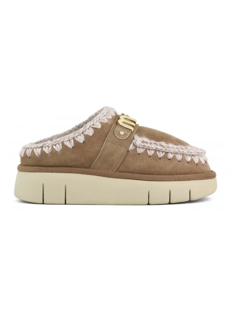Mou Bounce Clog Metalllogo Beige