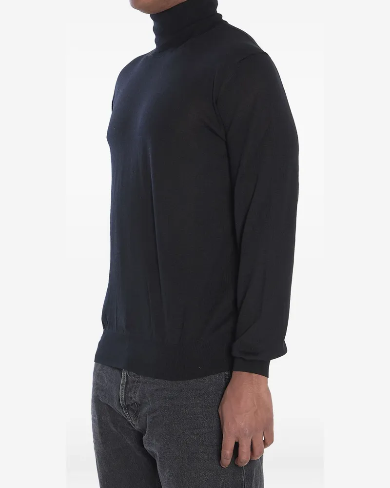 Saint Laurent Wollschildkrötenhalspullover Black