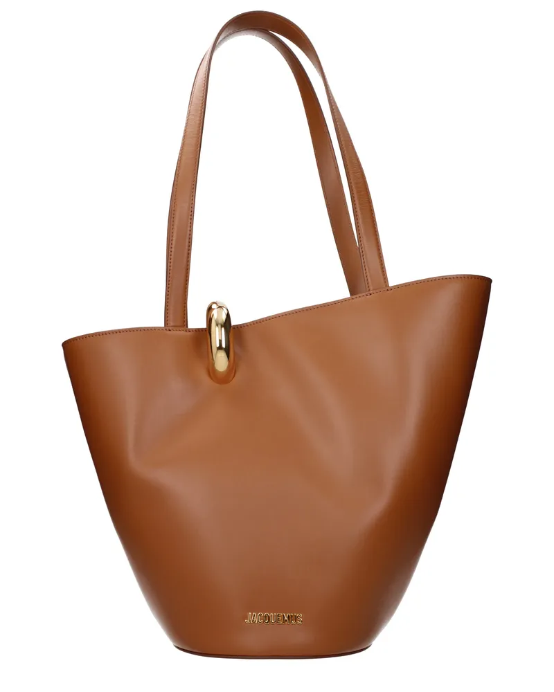 Jacquemus Doll Umhängetaschen Damen Braun/Hellbraunes Leder -