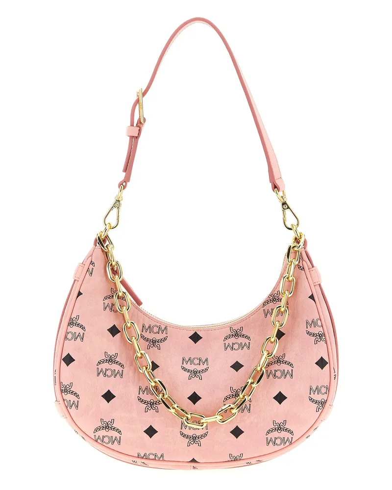 MCM Aren Crescent Hobo“ Umhängetasche Pink