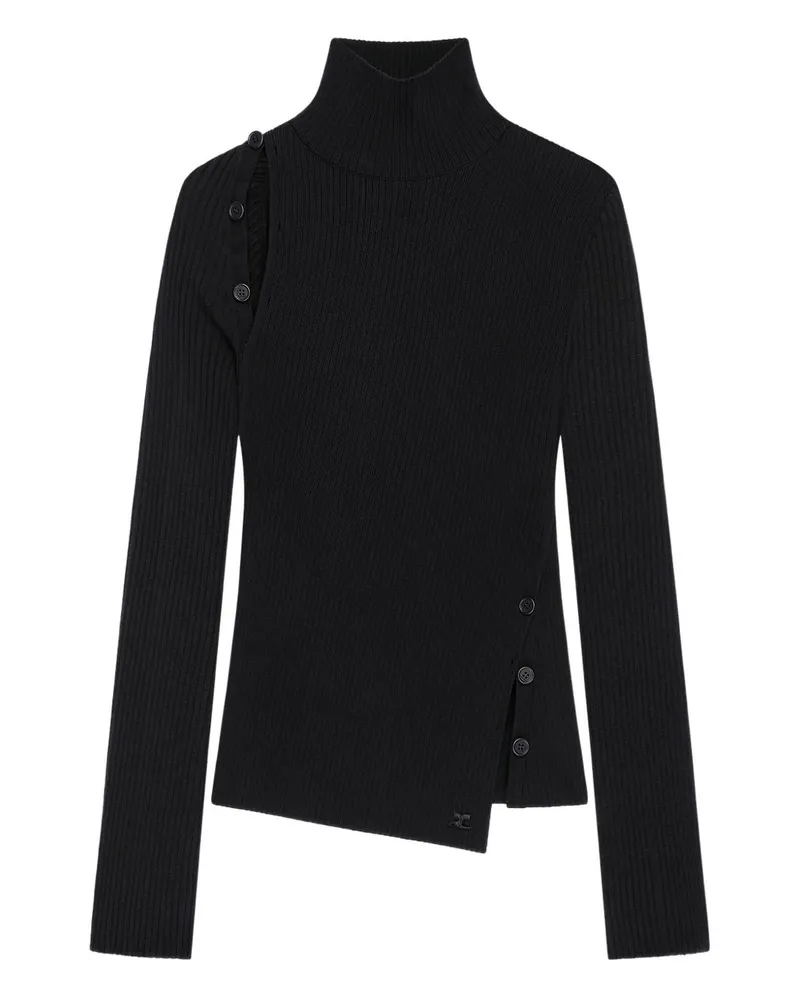 Courrèges Courreves Pullover schwarz Black