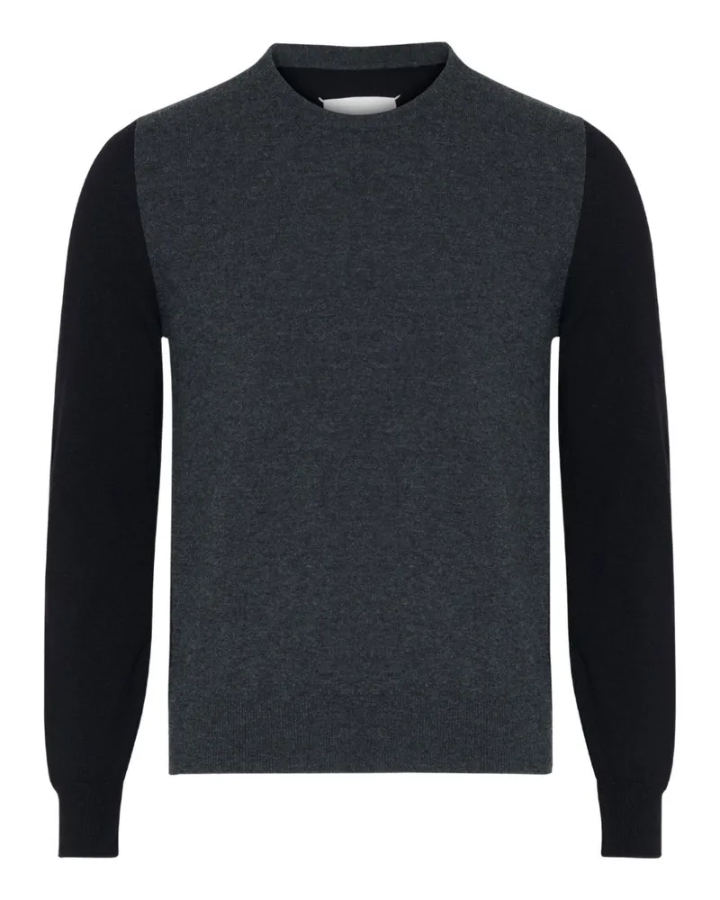Maison Margiela Wollpullover mit Rundhalsausschnitt Black
