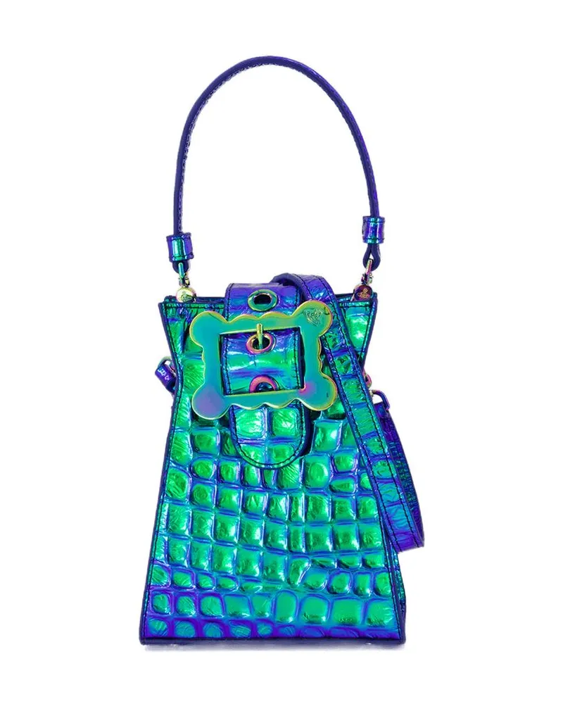 Vivienne Westwood Dienstag kleine Handtasche  Leder Blau Blau