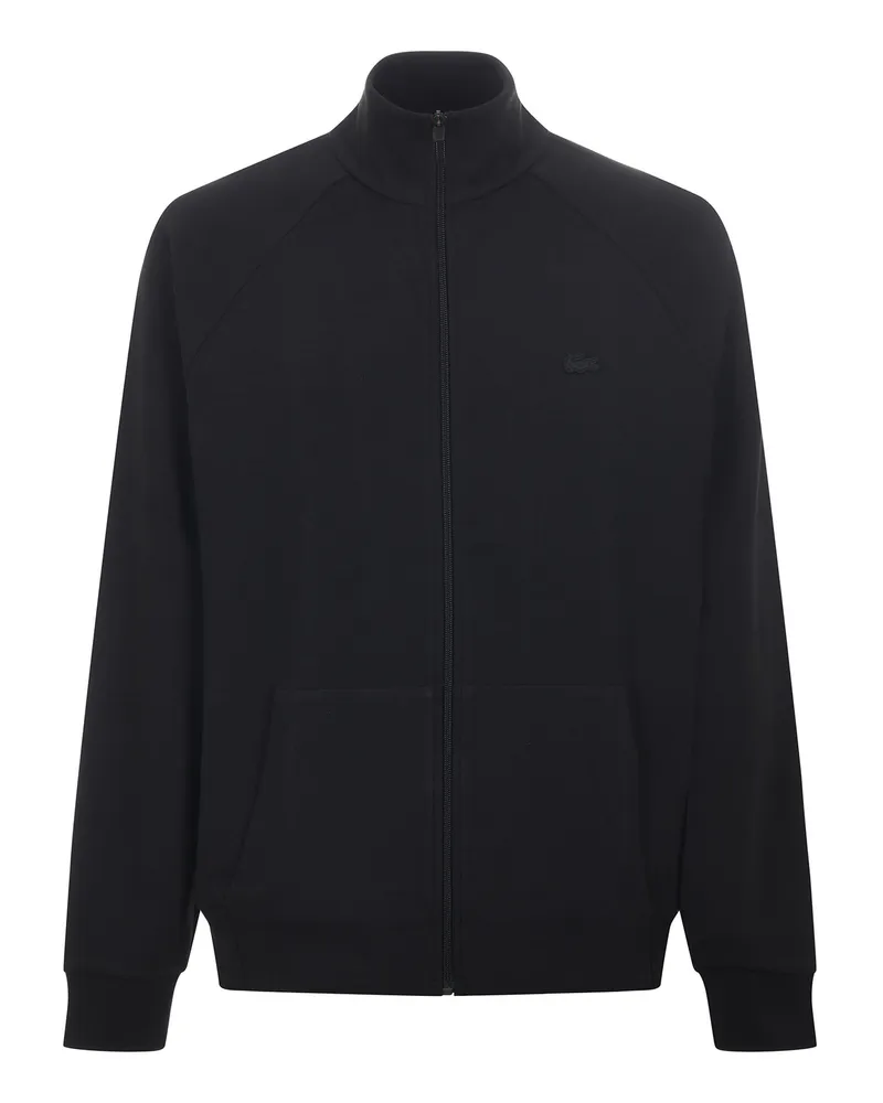 Lacoste Baumwollmischung Reißverschluss Sweatshirt Black