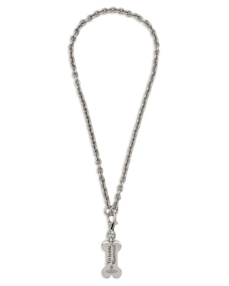 Vivienne Westwood Dog Tag“-Halskette Silver
