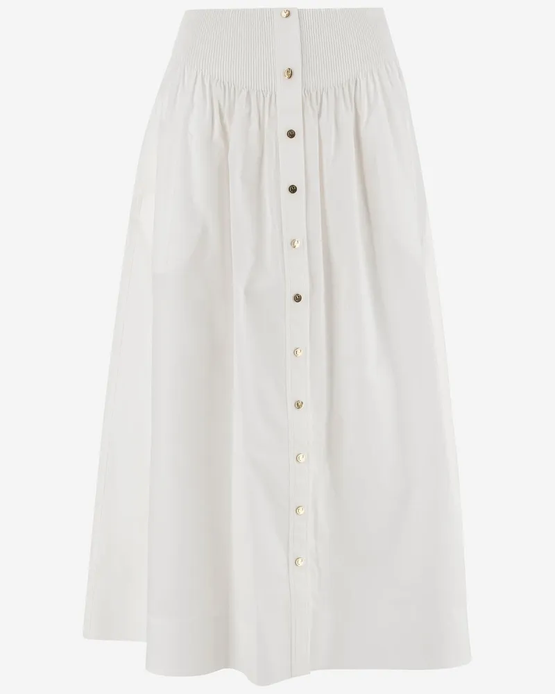 Tory Burch Stretch -Baumwollrock White