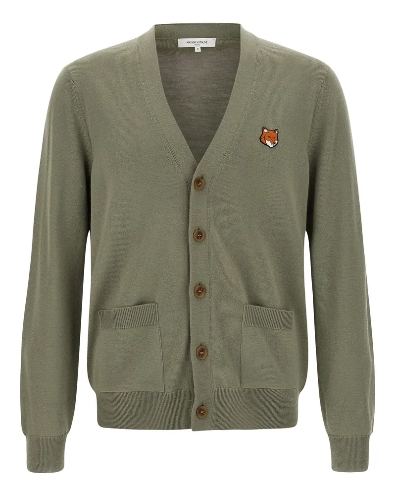 Kitsuné Fox Wead' Cardigan Green