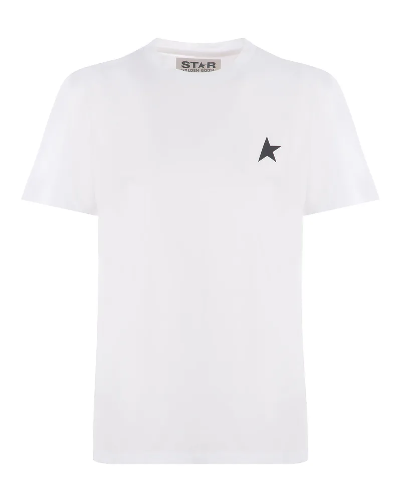 Golden Goose T -Shirt Golden Gans "Star" aus Baumwolle gemacht White