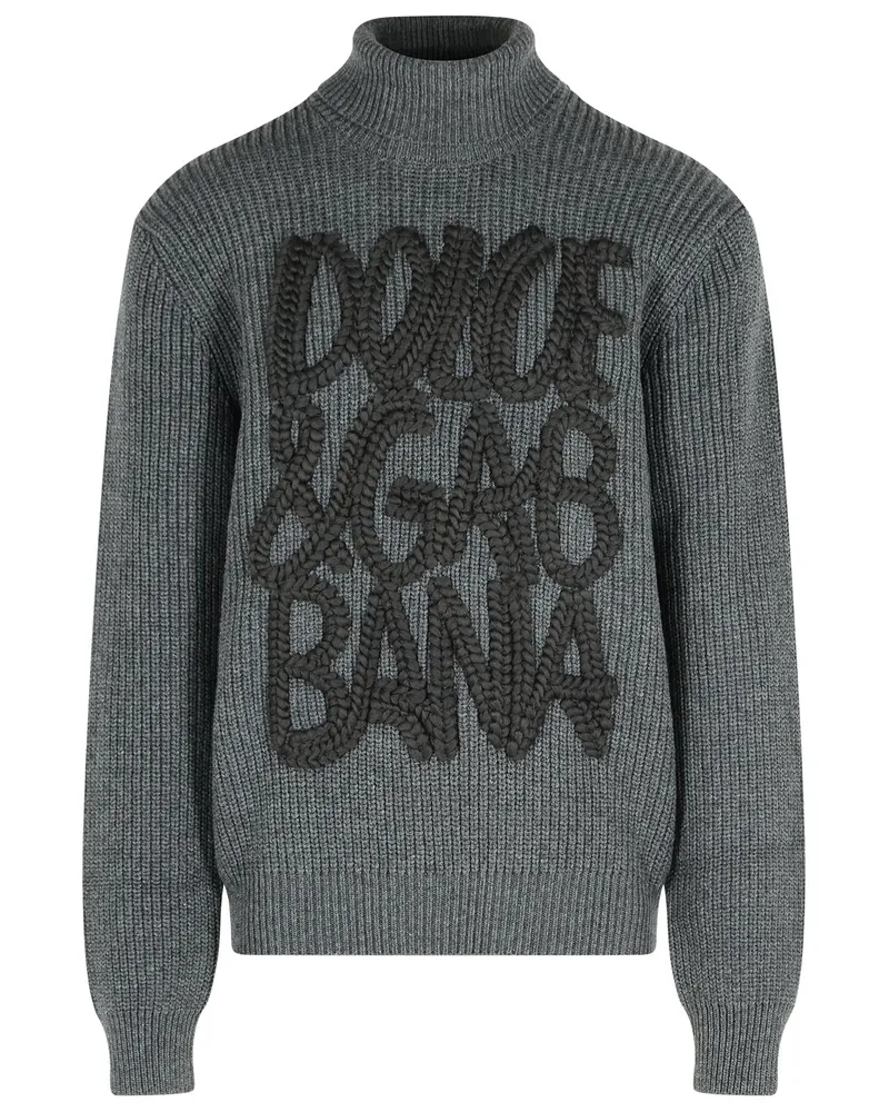 Dolce & Gabbana I Grey Virgin Wollpullover Grey