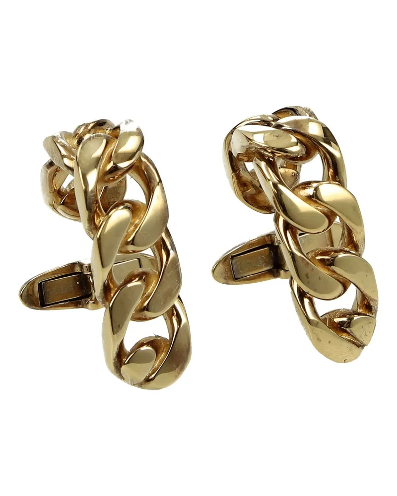 Bottega Veneta Herrens Silbergoldene Manschettenknöpfe und Krawattenklammern -