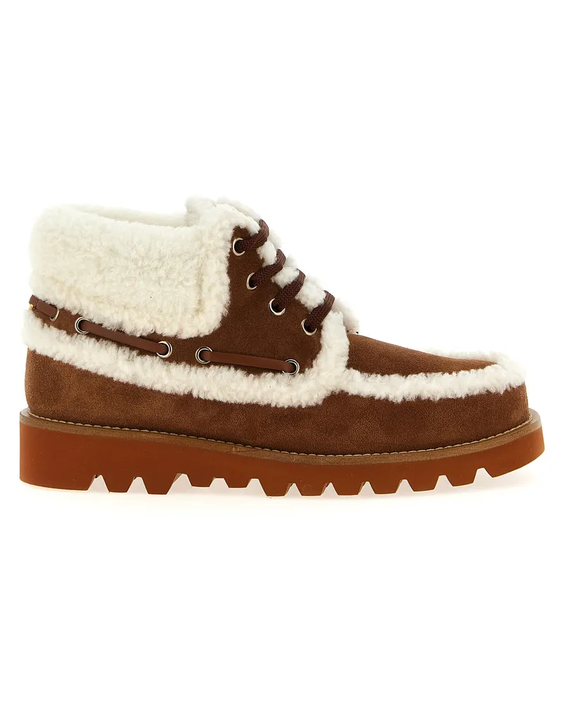 Valentino Garavani Valentino Garavani 'Palm Avenue' Knöchelstiefel Brown