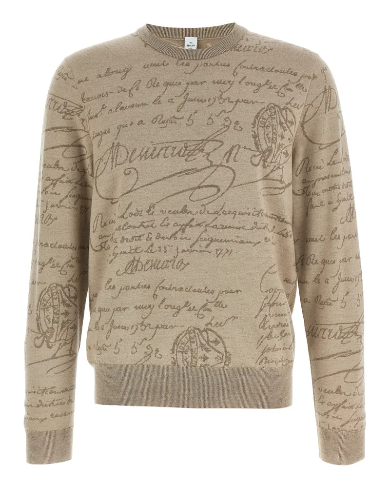 Berluti Scritto' Pullover Beige