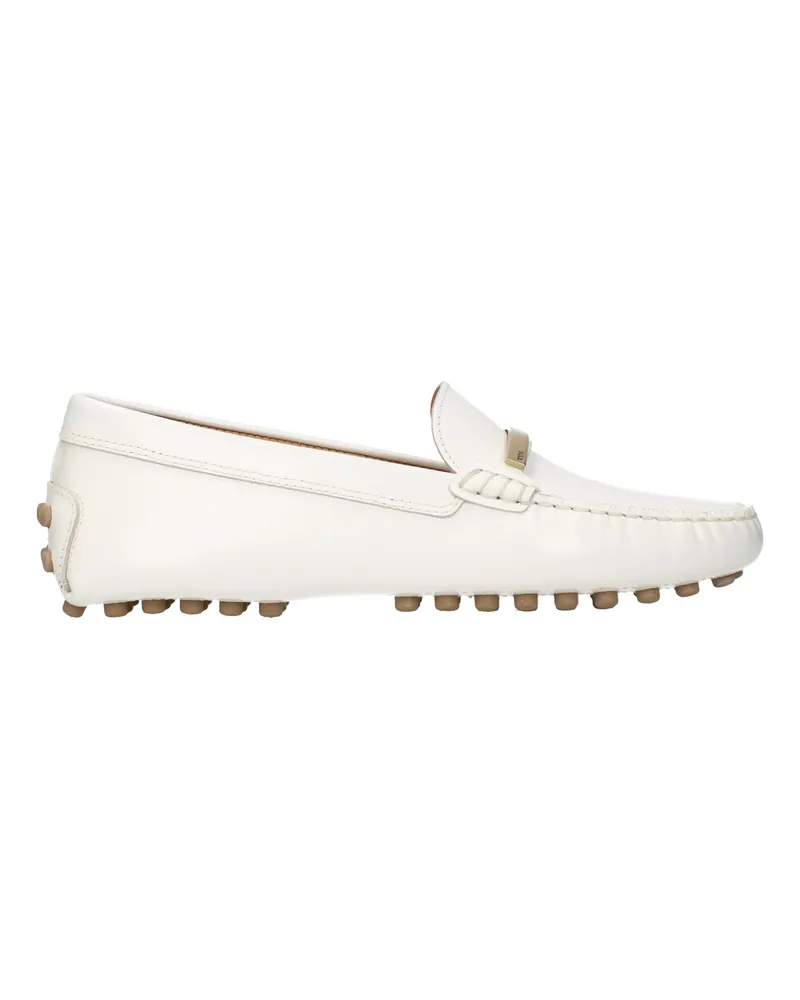 TOD'S Gommino Mokassins Damen Weißes Leder -