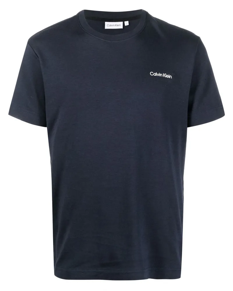 Calvin Klein T -Shirt -Baumwoll -Verriegelung Blue