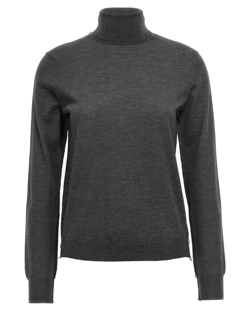 Maison Margiela Stitching' Wollschernpuller -Pullover Grau