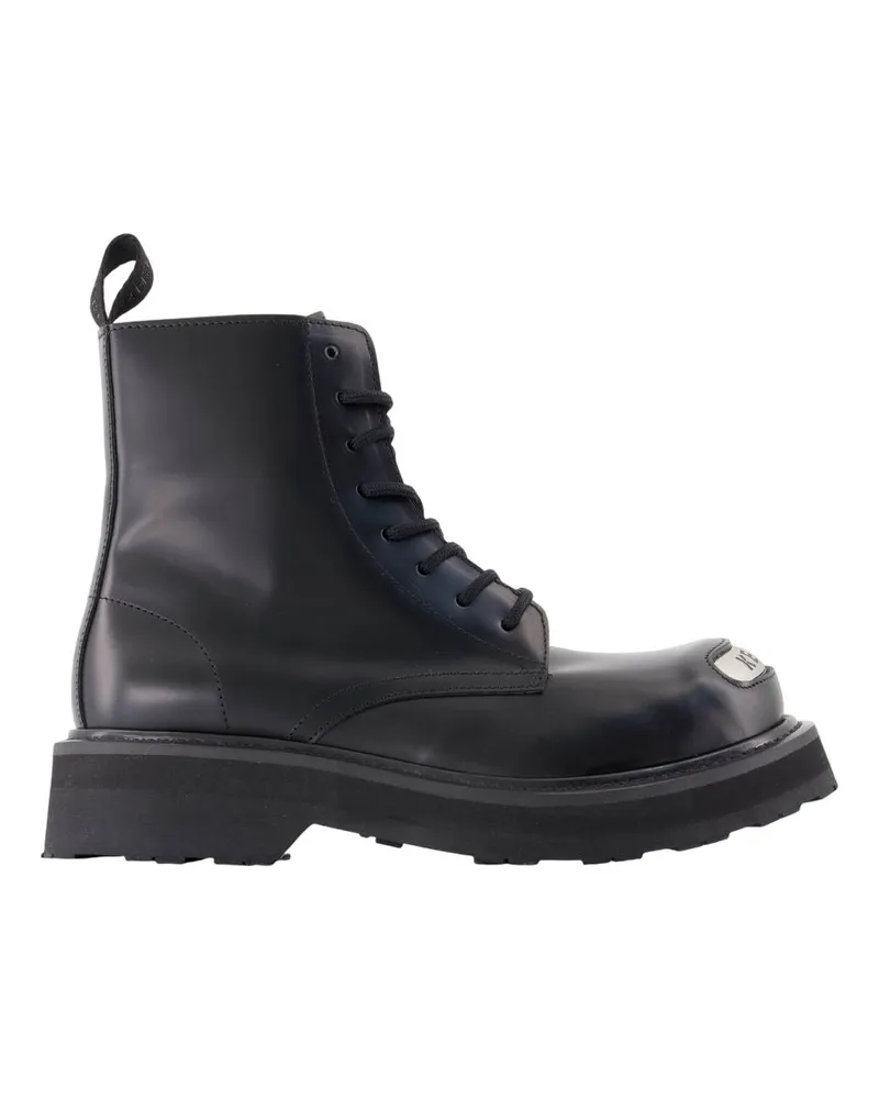 Kenzo New  Smile Schnürstiefel Kenzo Leder schwarz Black