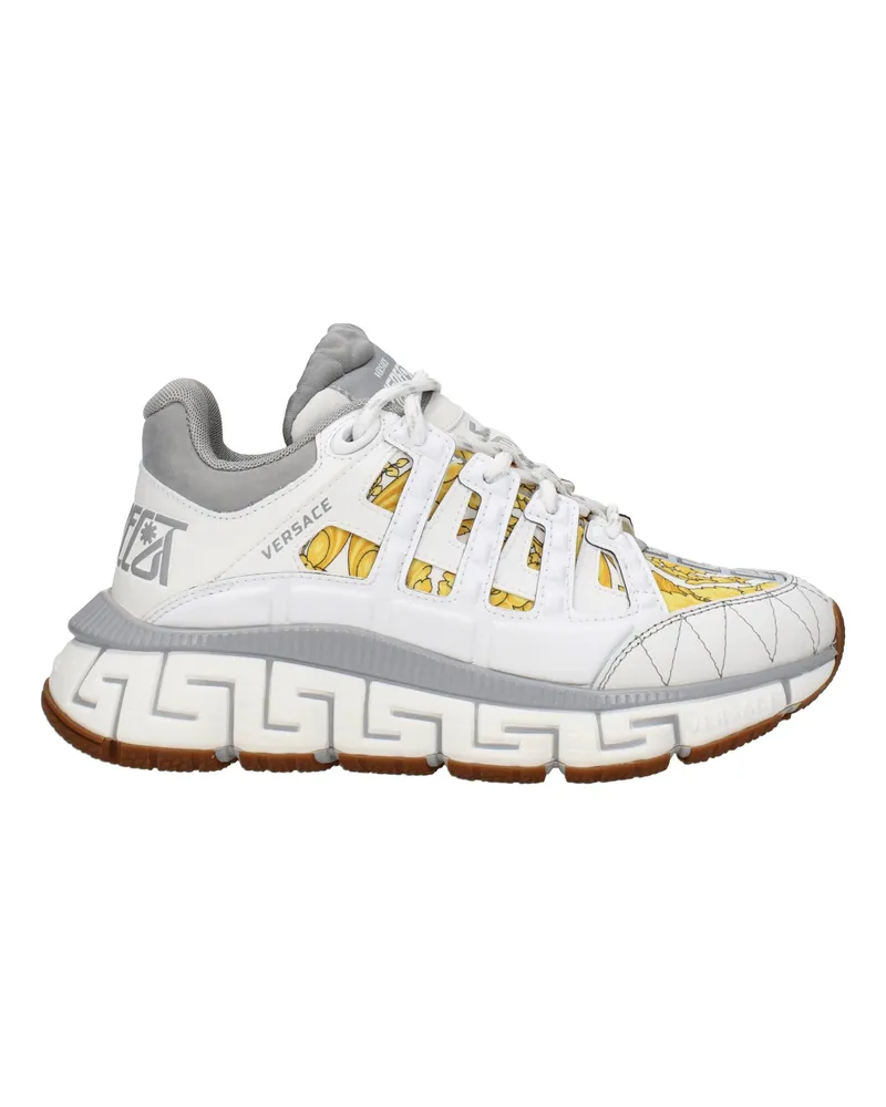 Versace Sneakers Trigreca Damens Stoff Weiß/Grau -