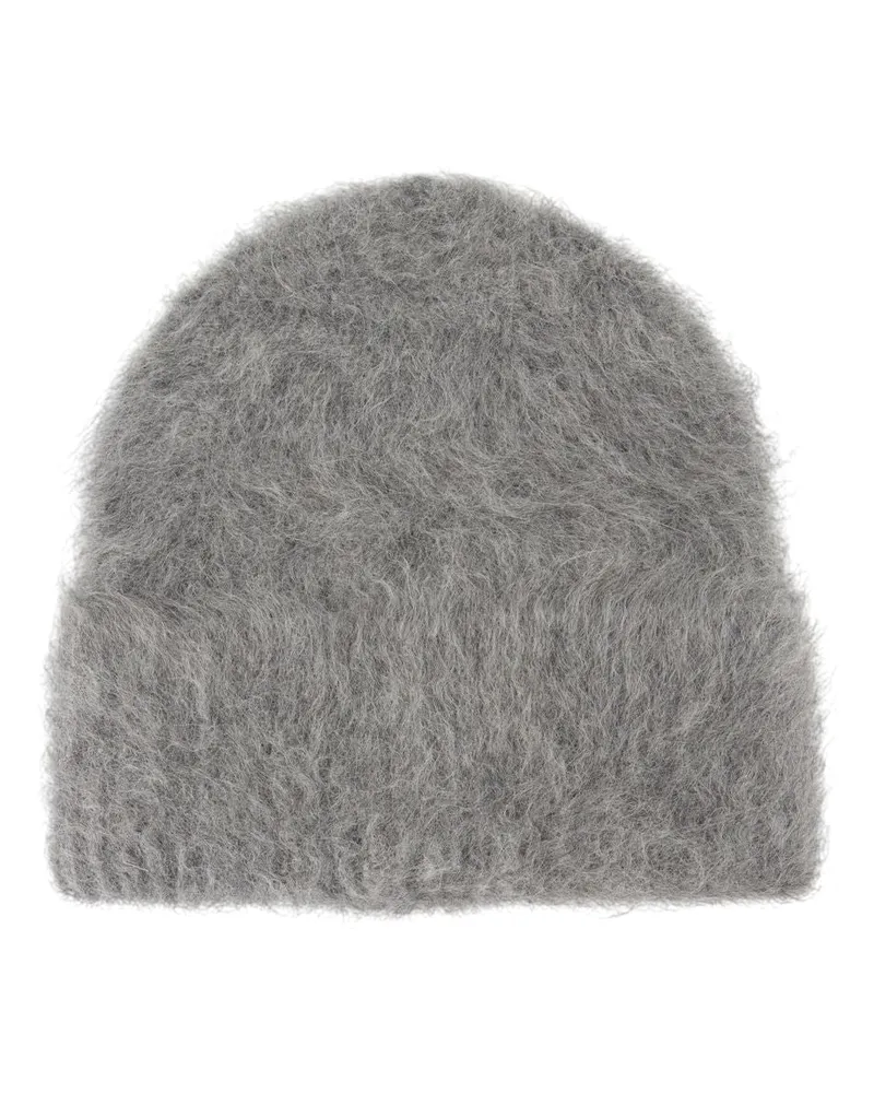 Totême Alpaka Beanie  Wolle grau Grau
