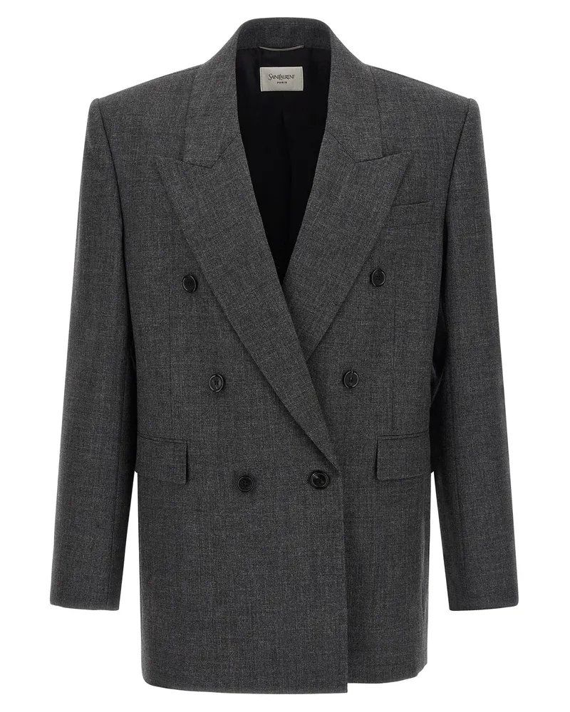 Saint Laurent Zweireihiger Blazer von Gray