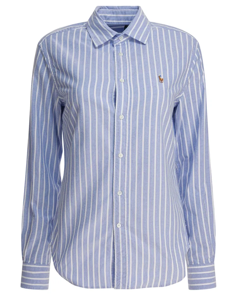 Ralph Lauren Oxford“ gestreiftes Hemd Blue