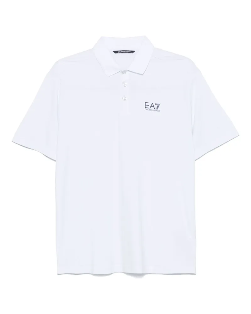 EA7 Logo Polo -Hemd White