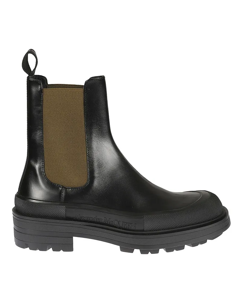 Alexander McQueen Lederstiefel Black