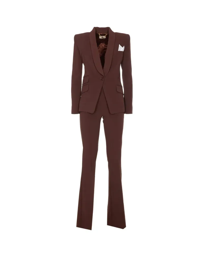 Elisabetta Franchi Crepe Tailleur Caffe