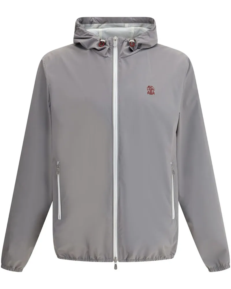 Brunello Cucinelli Wasserabweisende Blousonjacke von Grey