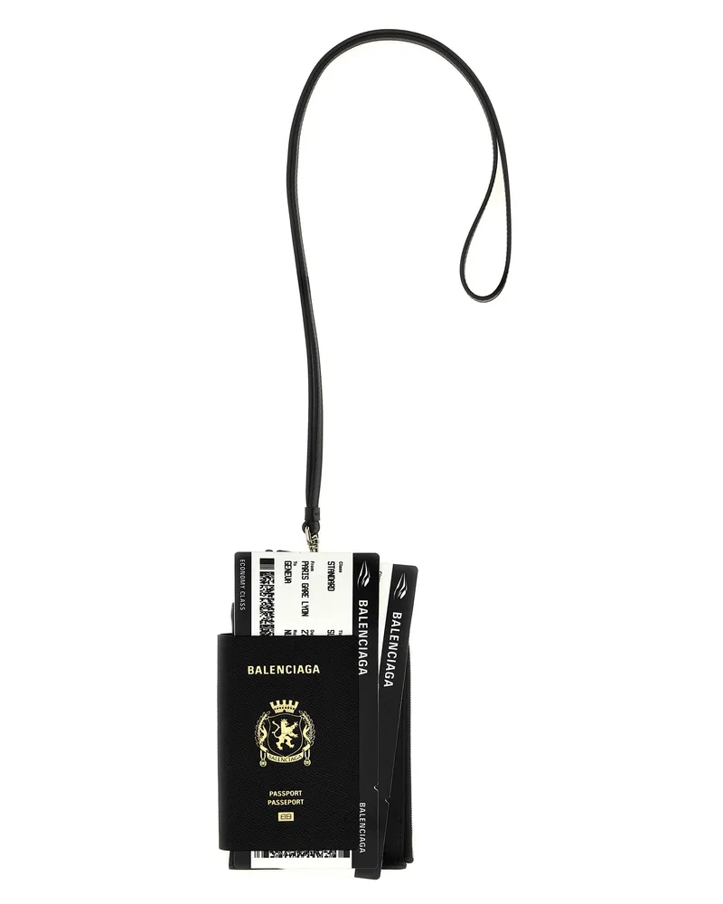 Balenciaga Kartenetui „Passport Phone Holder Black