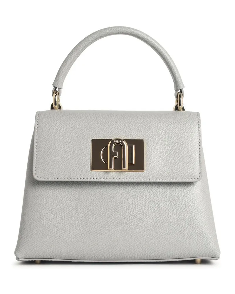 Furla Mini '1927' Kristall-Lear-Handtasche Grey