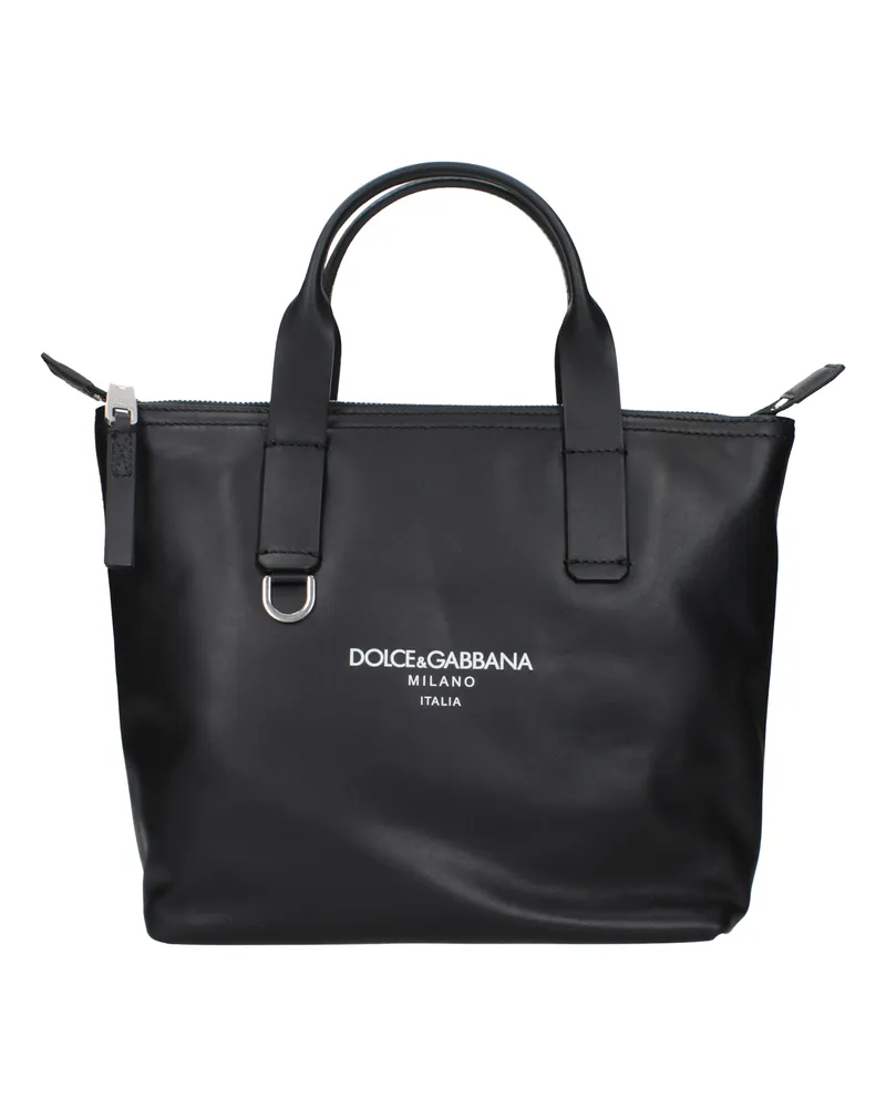 Dolce & Gabbana Dolce&Gabbana Herrens Handtaschen aus schwarzem Leder -