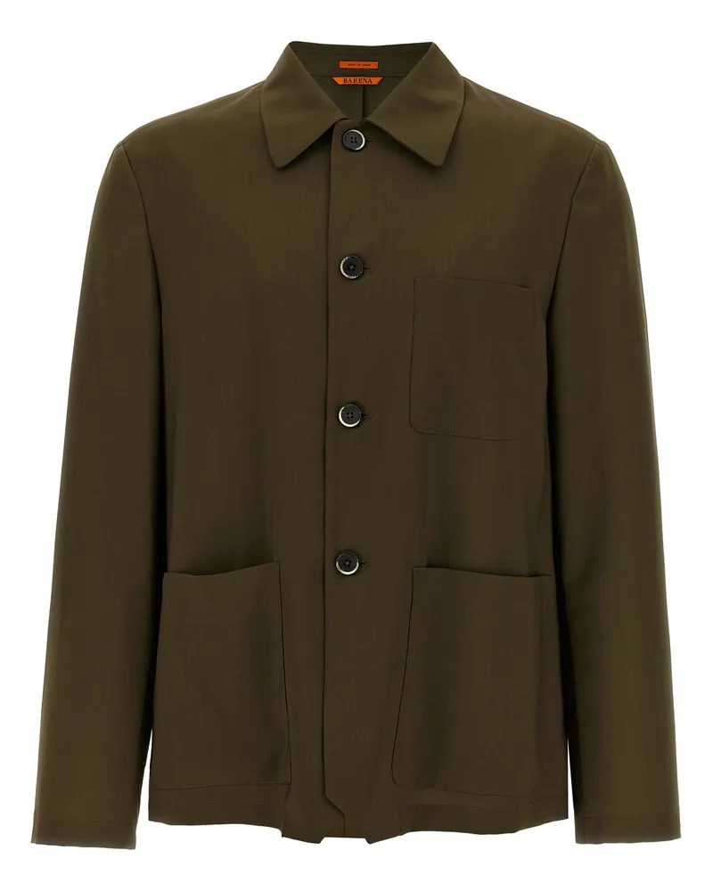 BARENA Visal' Overshirt Green