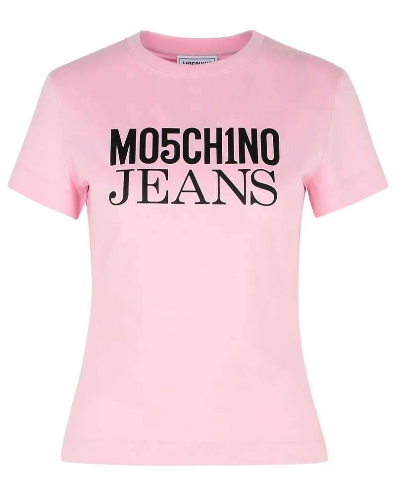 Moschino rosa Baumwoll -T -Shirt Pink