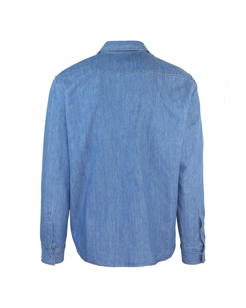 Lacoste Camicia regelmäßig in Denim Leggero passen Blue