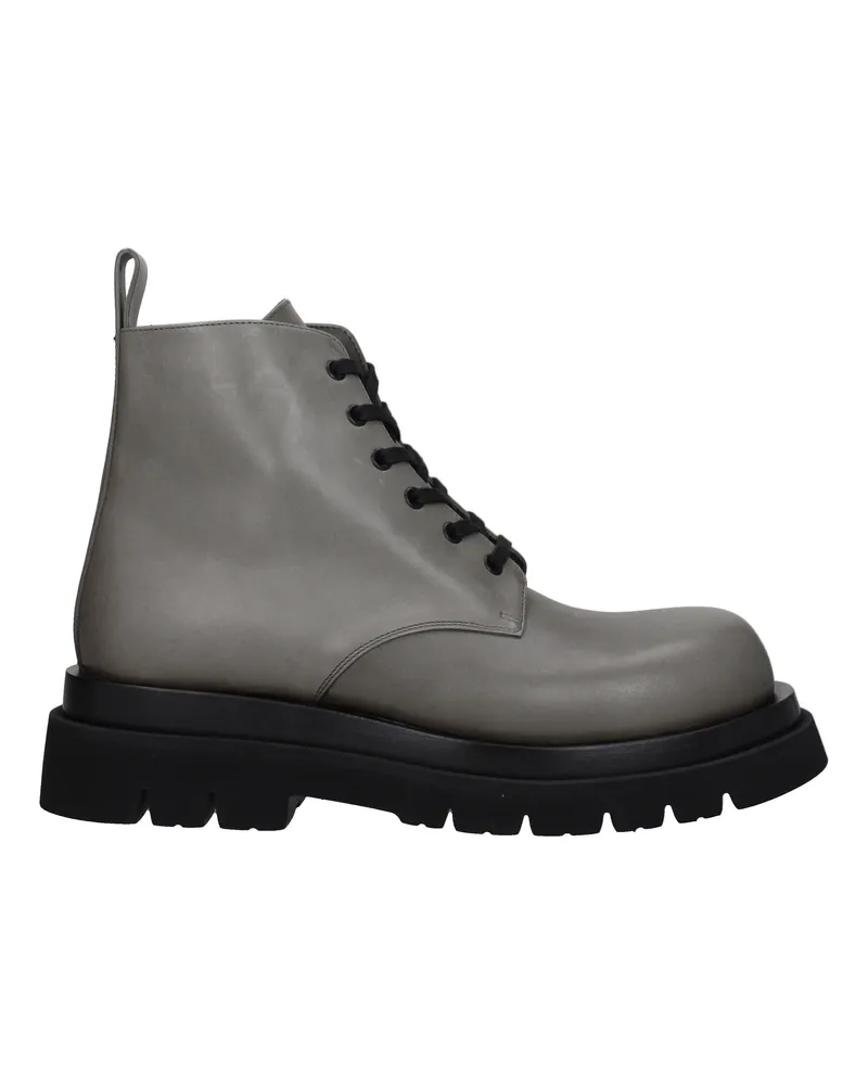 Bottega Veneta Herrens Stiefel Grau/Asphaltleder -