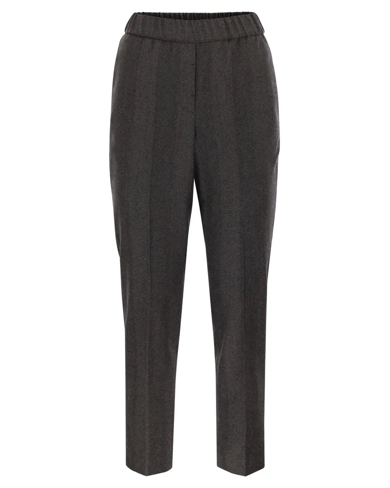 Peserico Stretch Virgin Wollhose Anthracite
