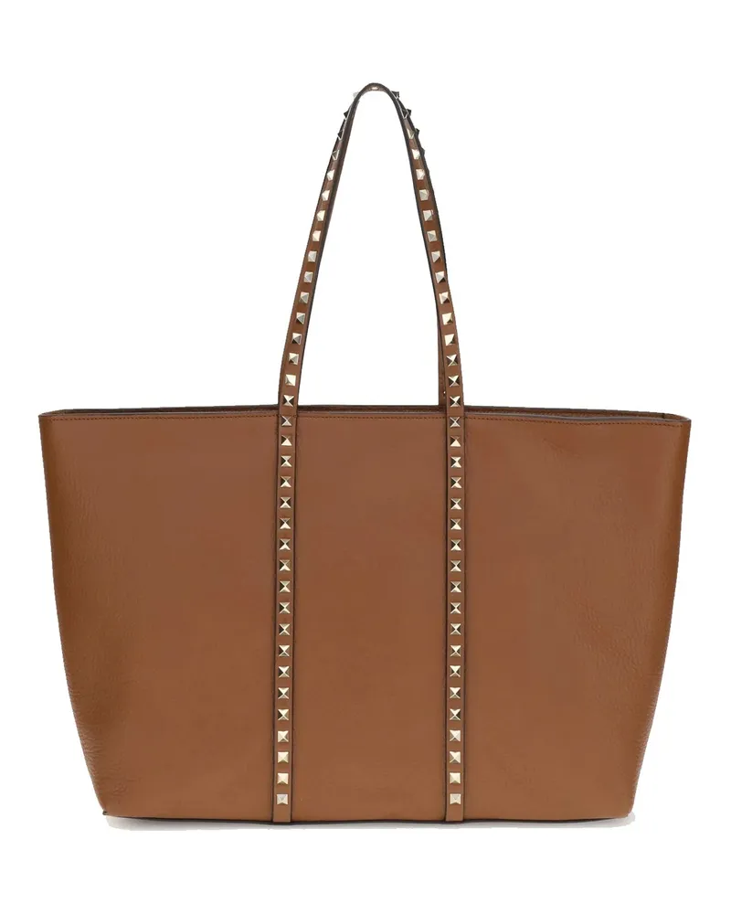 Valentino Garavani Valentino Garavani mittelgroße Rockstud-Einkaufstasche Brown