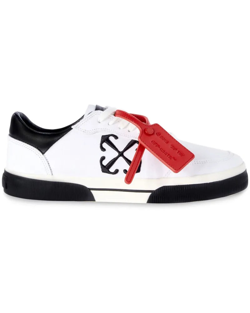 OFF-WHITE Low vulkanisierte Leinwand -Turnschuhe White