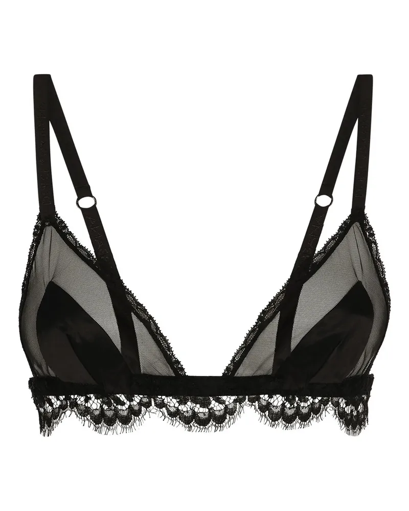 Dolce & Gabbana Halbtransparenter BH Black
