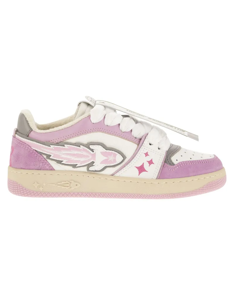 ENTERPRISE JAPAN EJ Eggrocket Leder Trainer mit Logo White