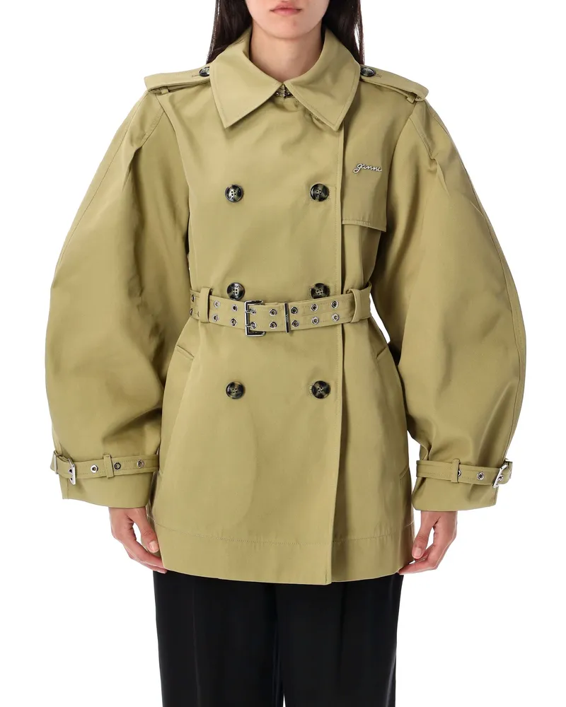 Ganni Coats Beige Beige